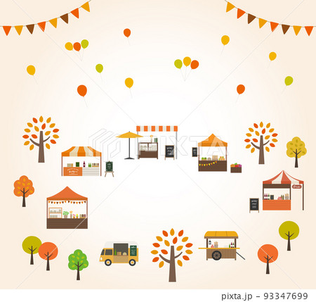 屋台 イベント 祭りのイラスト素材