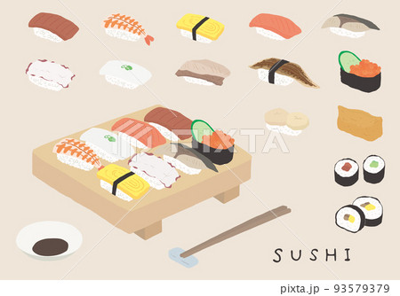 いなり寿司のイラスト素材