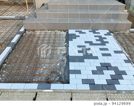 新築戸建て住宅の外構工事の現場