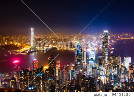 香港夜景の写真素材 - PIXTA