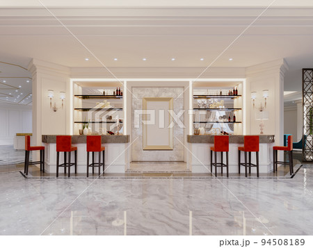 バーカウンターのイラスト素材