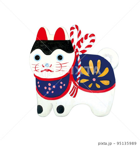 犬 張子 犬張子 置物のイラスト素材