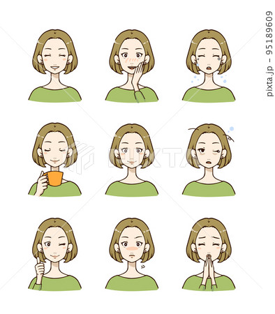 眠い顔のイラスト素材 眠い顔のイラスト素材