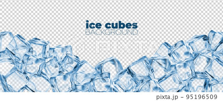 Ice cubes background, crystal ice blocks. Realistic 3d vector blue  transparent frozen water cubes, glass or icy solid crystals. Template for  drink ads with clean square blocks Stock Vector Image & Art 