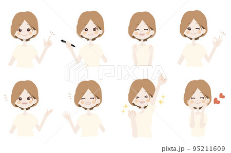 おいしい顔のイラスト素材