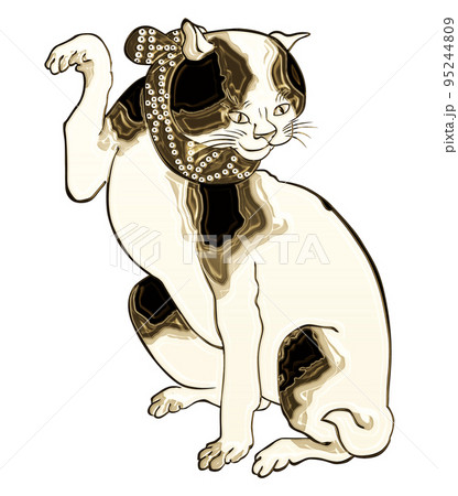 歌舞伎猫のイラスト素材 - PIXTA