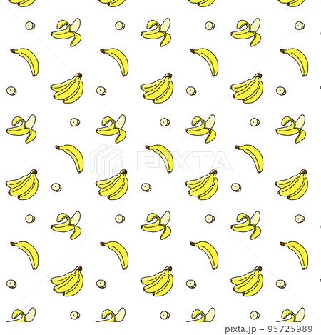 フルーツ バナナ 背景 かわいい 壁紙のイラスト素材