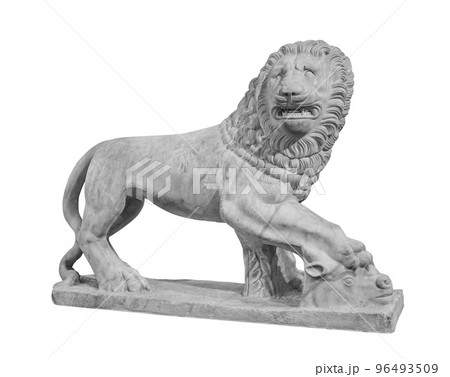 白いライオン像 象徴の写真素材 - PIXTA