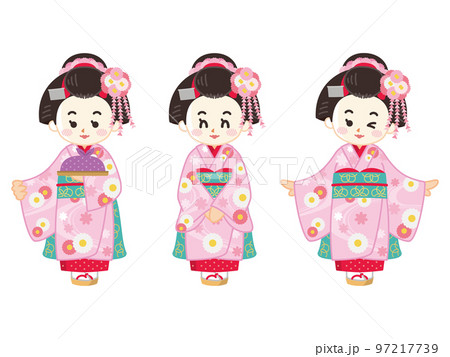 硝子ケース破損】 日本人形 芸妓さん？ 着物 芸者 昭和 レトロ の落札