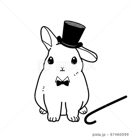 シルクハット うさぎの写真素材 - PIXTA