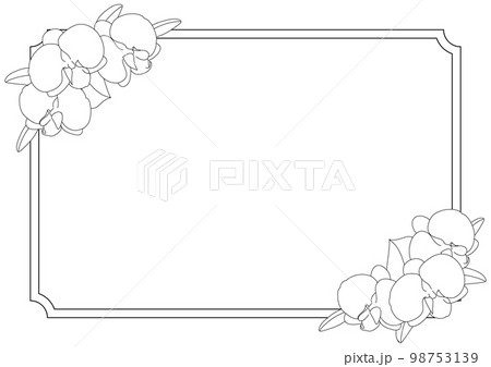 花 モノクロ 白黒 植物のイラスト素材 - PIXTA