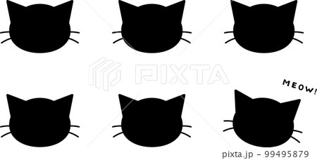 猫シルエットのイラスト素材 - PIXTA