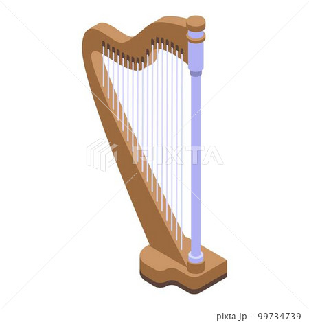 音楽 ハープ 竪琴 金のイラスト素材 - PIXTA