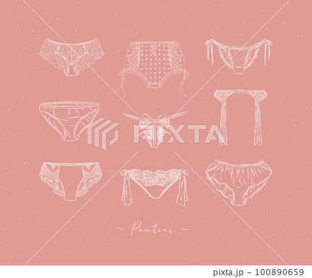 Women briefs filled outline icon, valentines - Stock Illustration  [101684370] - PIXTA