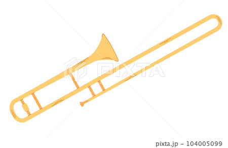 Musical Instruments Clipart-trombone brass music 213A