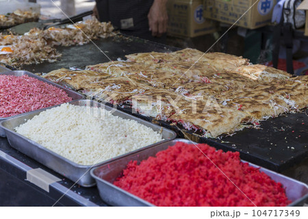 広島焼き 出店 屋台 夏祭りの写真素材 - PIXTA