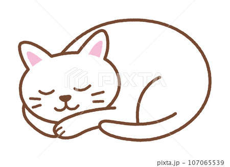 寝る 寝顔 猫 イラストのイラスト素材 - PIXTA