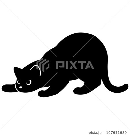 クロネコシルエットの写真素材 - PIXTA