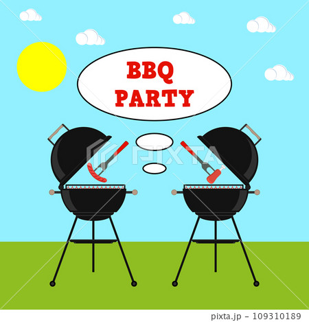 Large Barbecue Set Clip Art Collection Vector Illustration Flat Style Stock  Vector by ©katedemianov 205291700