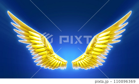 金の翼のイラスト素材 - PIXTA