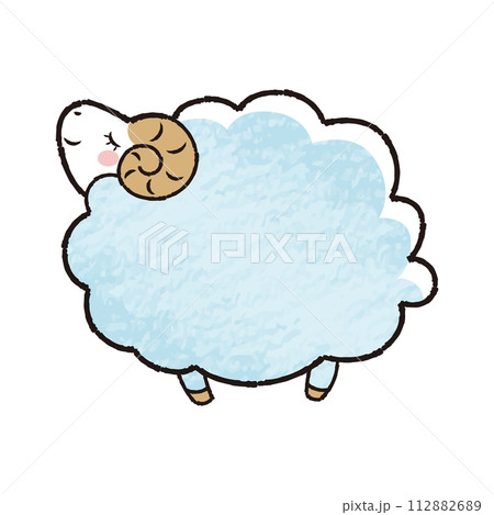眠る 羊 動物 寝るのイラスト素材 - PIXTA