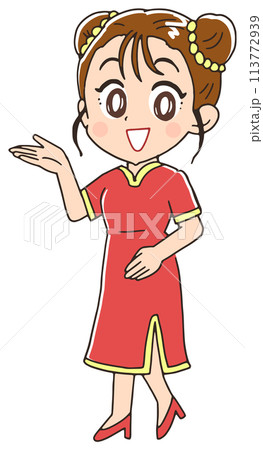 チャイナドレス 女の子立ち絵素材 - kimitel - BOOTH