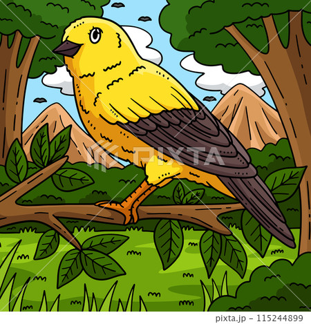 カナリア鳥のアイコン ベクトル イラスト コンセプト デザイン
