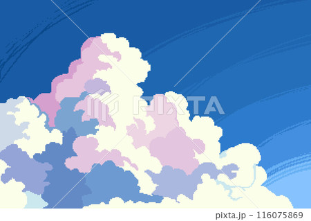 空 雲 ドット絵 自然のイラスト素材 - PIXTA