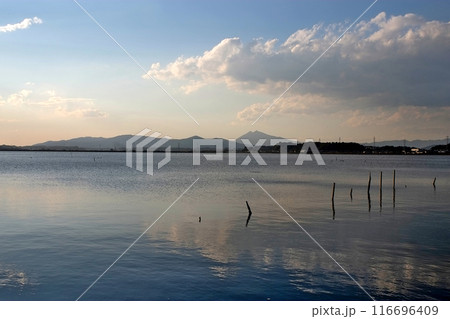 風景 霞ヶ浦 湖 筑波山の写真素材 - PIXTA