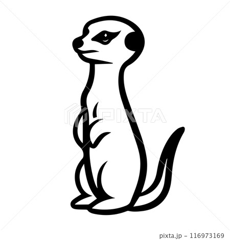 原画】『砂漠の警備兵』(絵画、パステル、ミーアキャット) 強かっ 