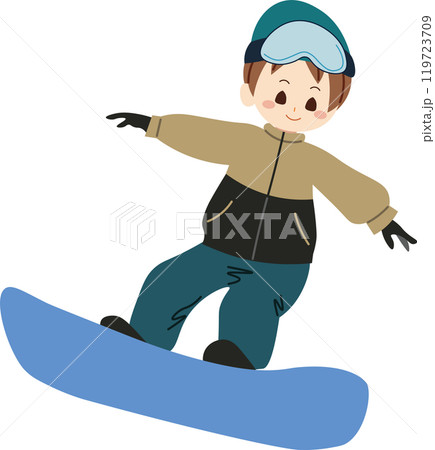 スノーボード スノボ 子供 男の子のイラスト素材 - PIXTA