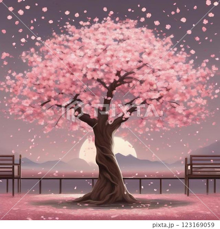 桜の木 冬 絵 冬 桜 木 枝のイラスト素材 - PIXTA