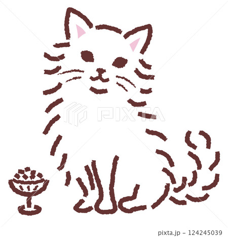 トラ猫イラストのキャットフード ねこ元気 キャットフード ドライ お魚とお肉ミックス 国産 ユニ