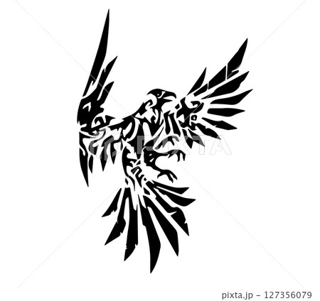 【一点物/原画】八咫烏と鳥居【F3号】 新作】八咫烏と鳥居【F3号】
