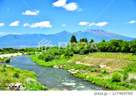速くおよび自由な 千曲川 風景の写真素材 PIXTA - 絵画