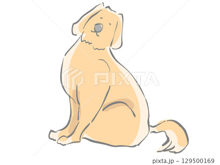 犬 ゴールデンレトリバー シルエット レトリバーのイラスト素材 - PIXTA