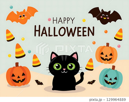 黒猫 ハロウィンの写真素材 - PIXTA