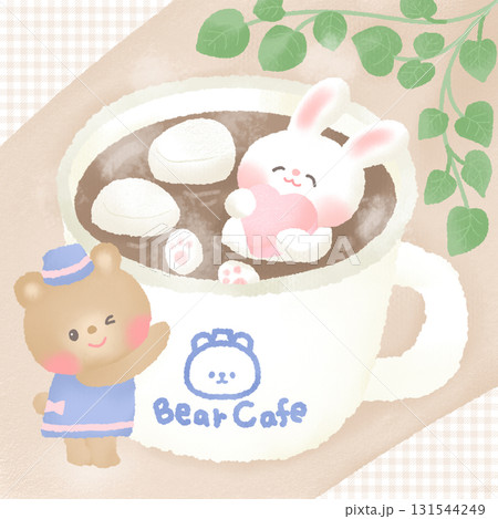 コーヒー カップ くま クマのイラスト素材 - PIXTA