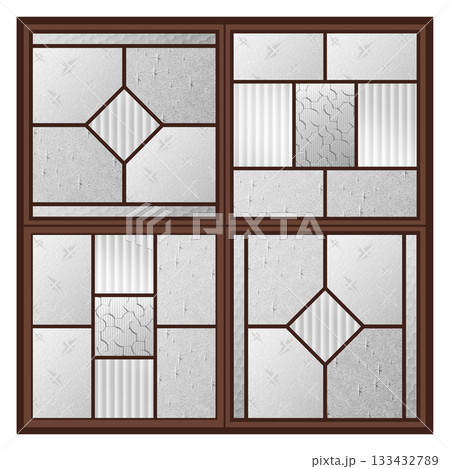 レトロ ガラス 建具 昭和レトロの写真素材 - PIXTA