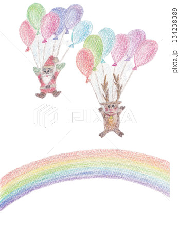トナカイ 色鉛筆画 クリスマス 色鉛筆イラストのイラスト素材 - PIXTA