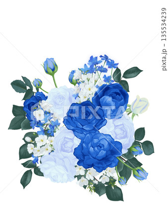 バラ 花 花束 水彩画のイラスト素材 - PIXTA