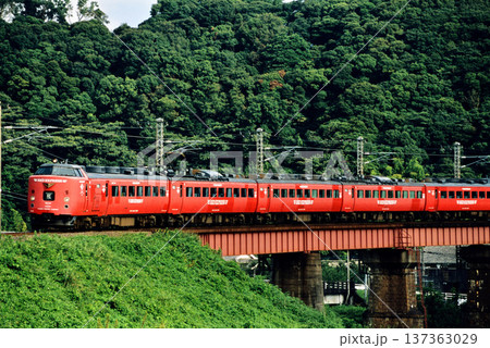 レッドエクスプレス 485系 JR九州の写真素材 - PIXTA