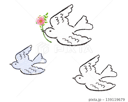 線画 鳩のイラスト素材 - PIXTA