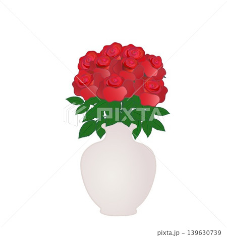 花 薔薇 バラ 花瓶のイラスト素材 - PIXTA