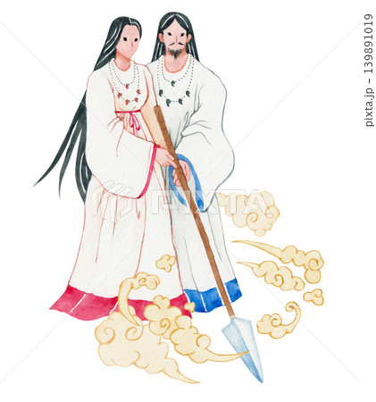 古事記 日本神話 イザナギ イザナミのイラスト素材 - PIXTA
