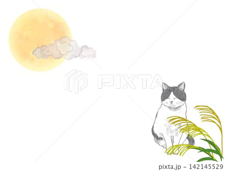 十五夜 猫 月見 満月のイラスト素材 - PIXTA