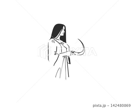 月 女神 女性 月の女神のイラスト素材 - PIXTA