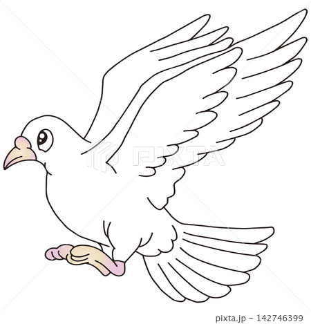 白鳩 幸せのイラスト素材 - PIXTA